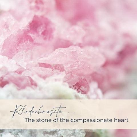 Rhodochrosite is for the compassionate heart in jewellery