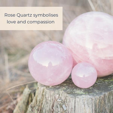 Rose quartz symbolises love and compassion in jewellery