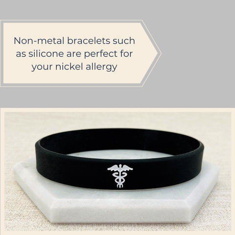 Silicone bracelets for nickel allergy