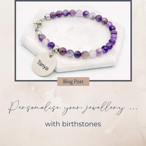 personalised jewellery with birthstones