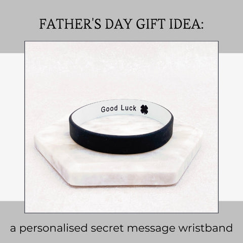 secret message wristband for father's day