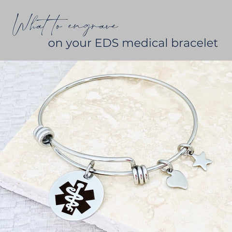 what to engrave on eds medical bracelets