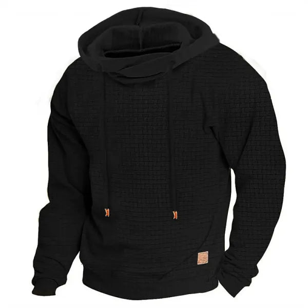 Men’s Hoodie Outdoor Sports Solid Color Long Sleeve Daily Tops Apricot