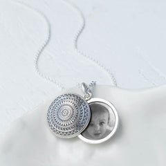 Personalised silver photo keepsake locket