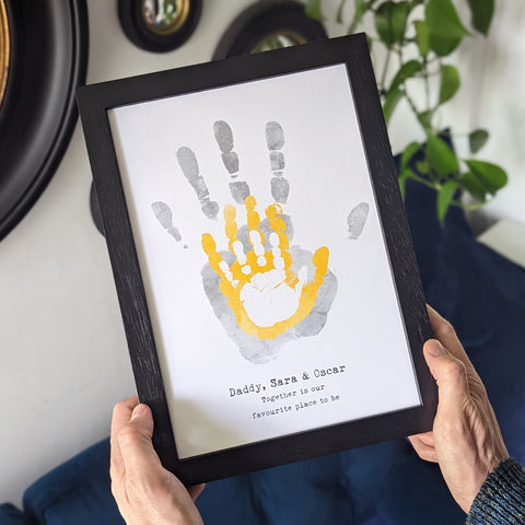 Dad and children's handprint art | Father's Day