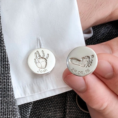 Handprint and Footprint Cufflinks