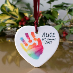 Personalised New Baby 1st Christmas Tree Decoration