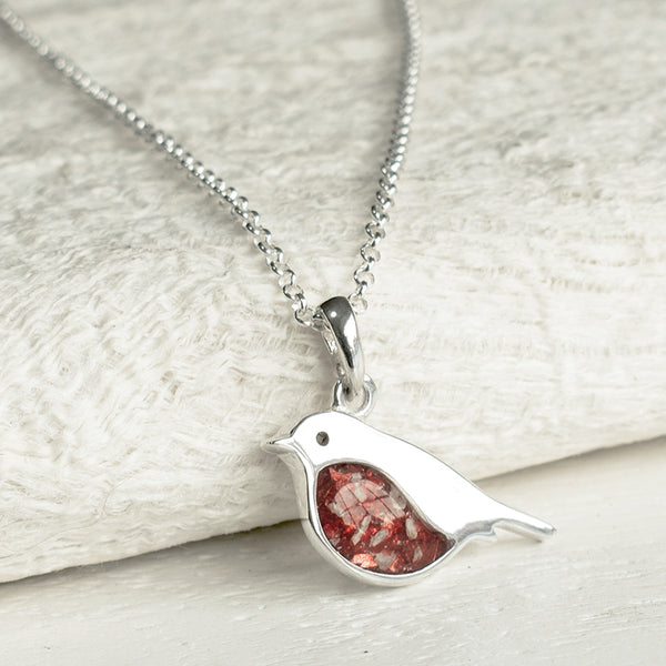 Memorial Cremation Ashes Jewellery | Robin Necklace in Silver or Gold
