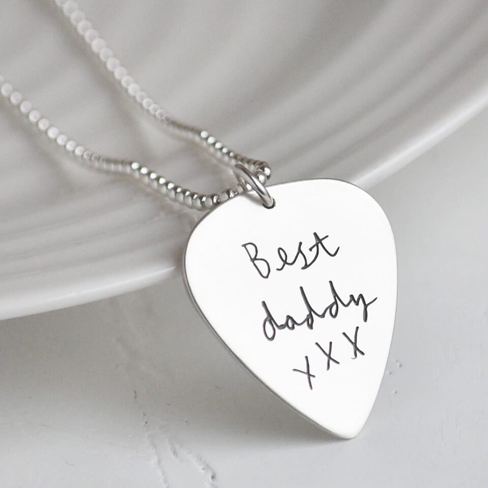 personalised plectrum necklace