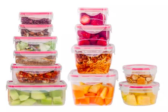 LEXI HOME 32-Piece Durable Meal Prep Plastic Food Containers with