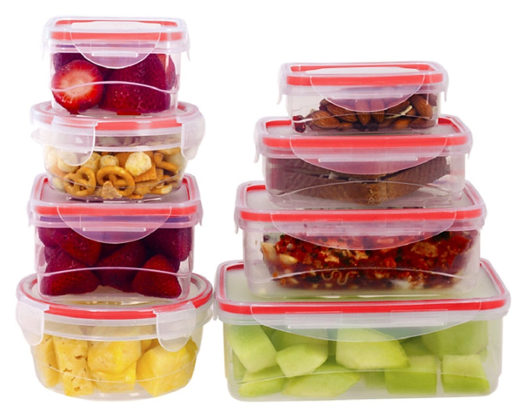 3 Piece Plastic Cereal Dispenser Dry Food Storage Container Set, Red, 3 PC  - Gerbes Super Markets