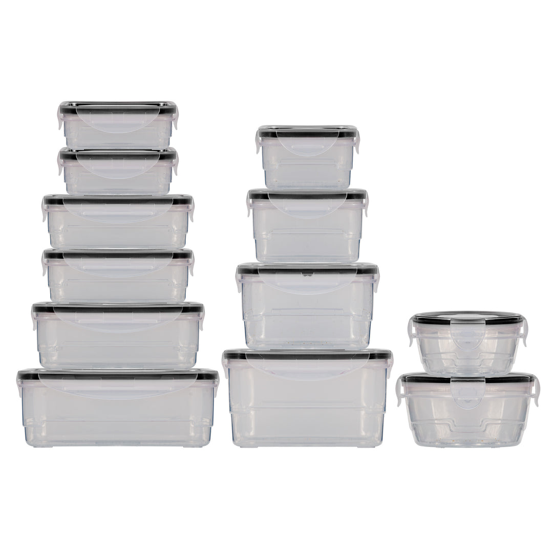 12 sets – Clear 64 Oz. Plastic Deli Food Storage Containers with Lids  Temper Evident Leak Proof – Ultra Clear Microwavable and Freezable and  Dishwasher Safe, – Decony