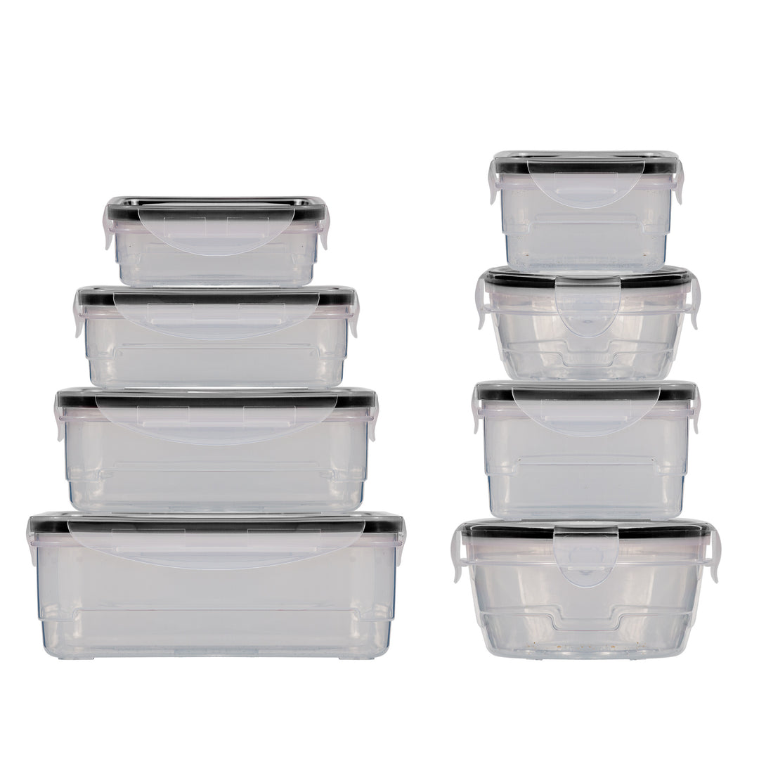 Lexi Home Durable 8 Piece Glass Meal Prep Food Containers with