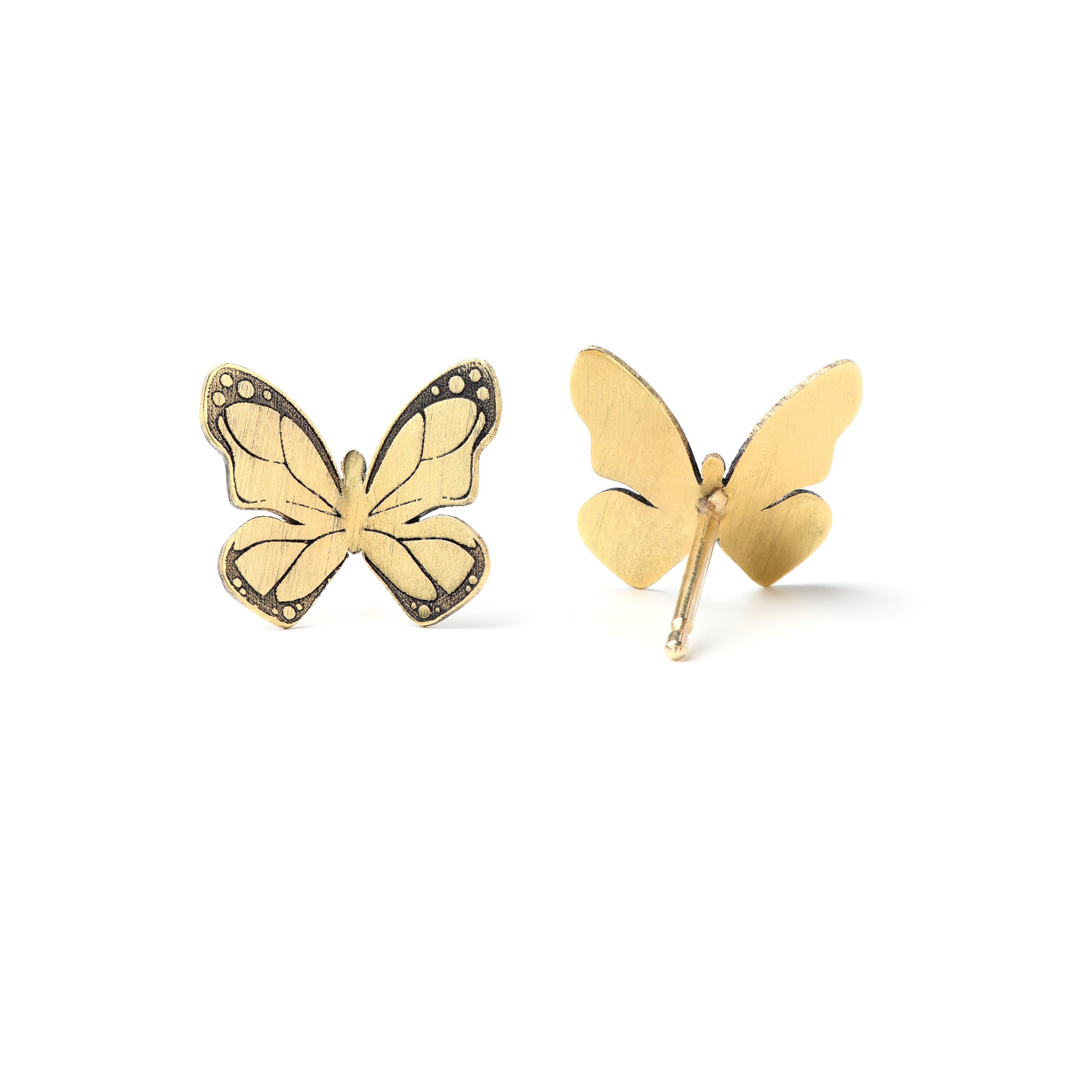 Children's Lab Created Pink Crystal Butterfly Stud Earrings in 14K Yellow  Gold | Helzberg Diamonds