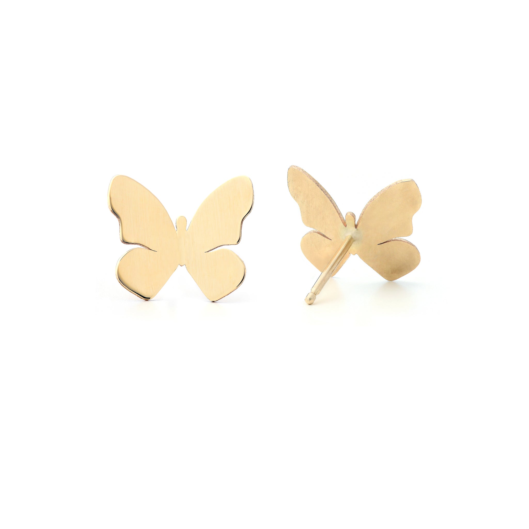 Baby and Children's Earrings: 14k Gold AAA CZ Butterfly Screw Back Ear –  Baby Jewels