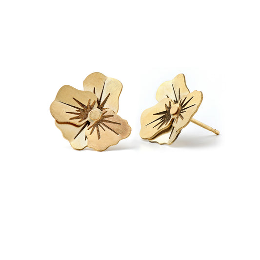 Peermont Shimmering Bumble Bee Earrings Made with 18k Gold Overlay