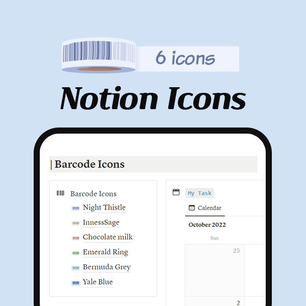 Free Barcode & Journal Notion Icons & Covers – Loraticon : Notion Icons ...