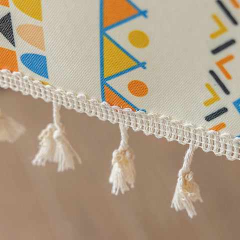 Bohemian tablecloth cotton and linen