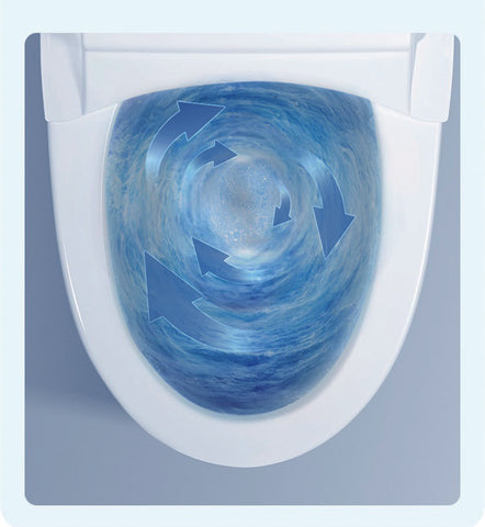 Smart toilet high pressure flushing mode