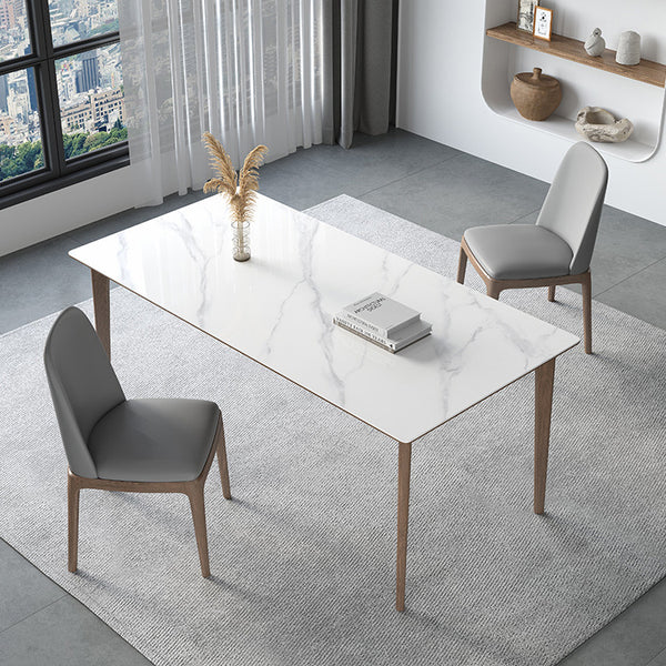 Modern Wooden Dining Table Set in a Minimalist Room