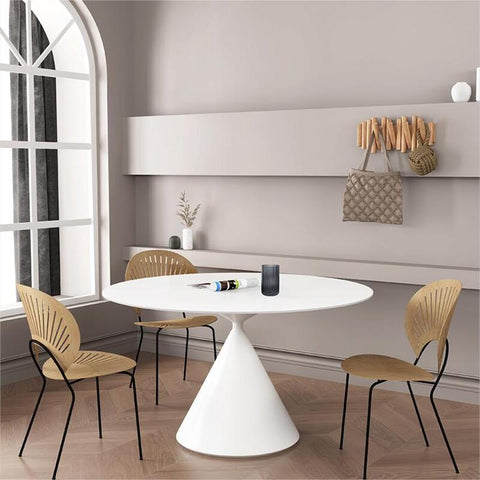 white tabletop dining table