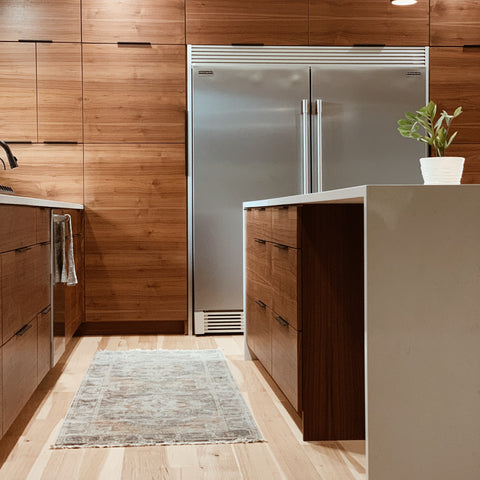 three are many storage space within the sintered stone top kitchen island