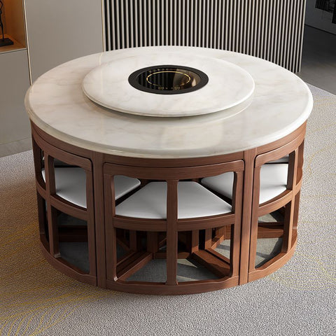 round space saving chairs fitting dining table