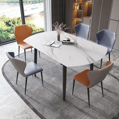 folded extendable dining table with white top