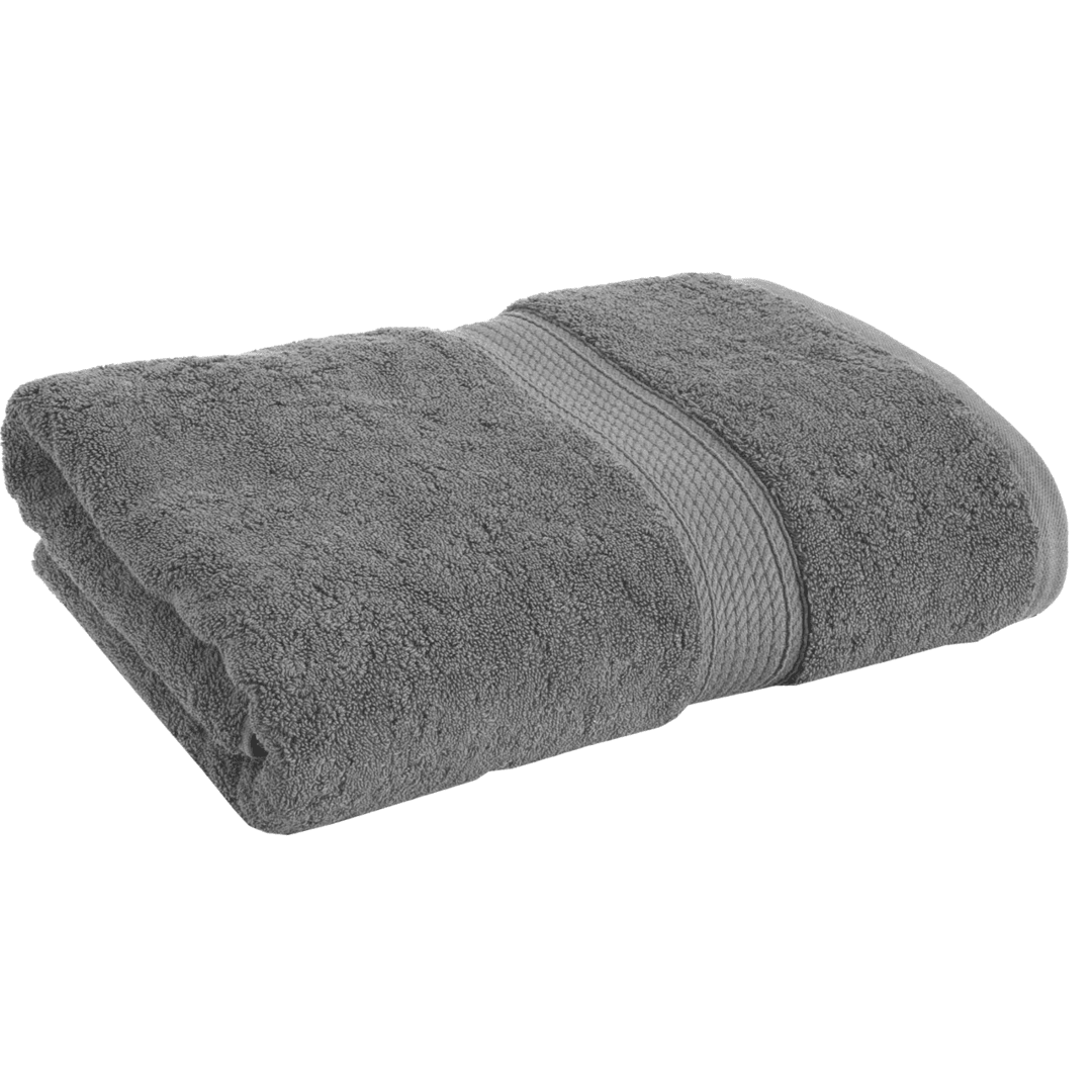 BAMBOO 100% Cotton BATH TOWEL,( PACK OF 1)800 GSM, DARK GREY