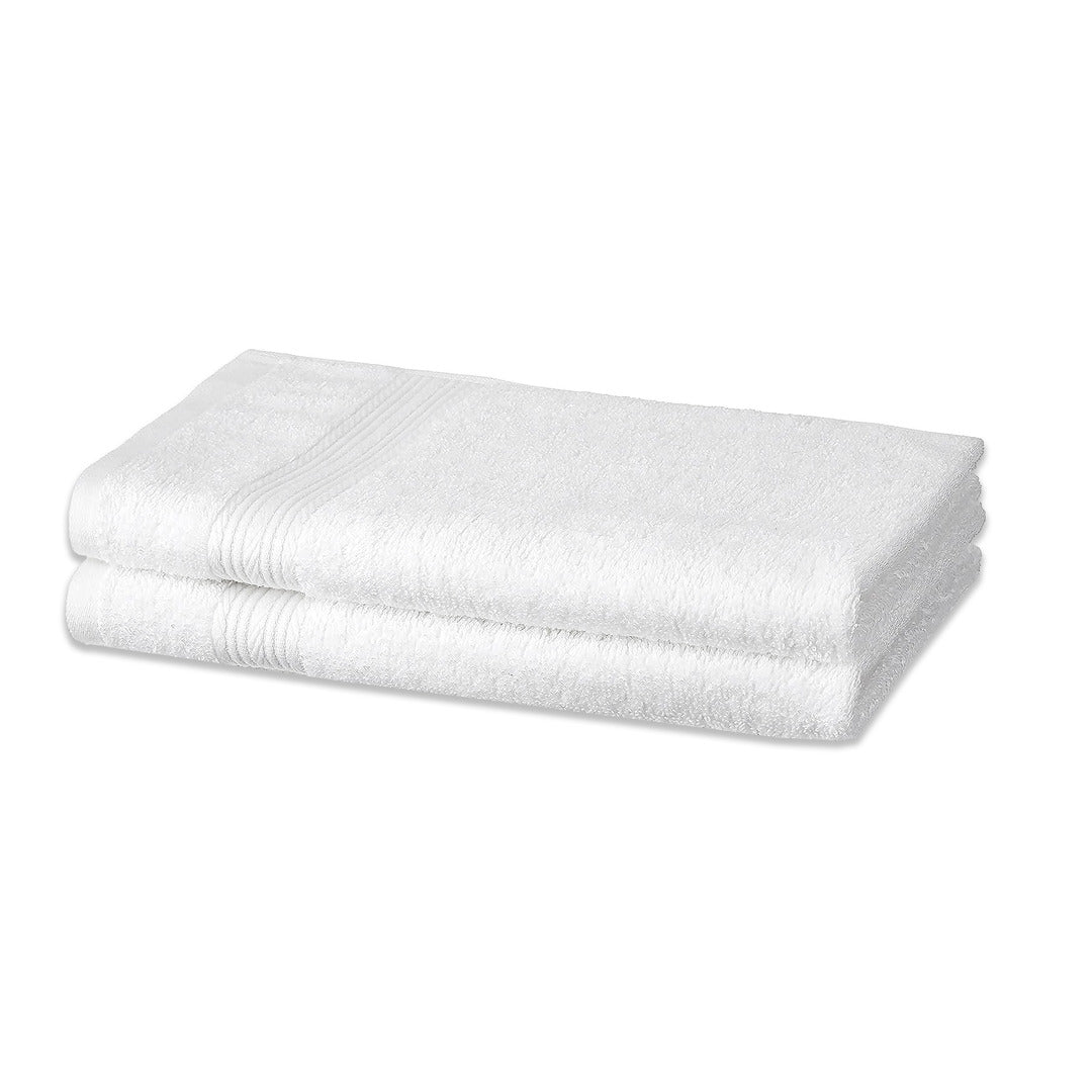 SUPREME 100% Cotton HAND TOWEL,( PACK OF 2)500 GSM, WHITE