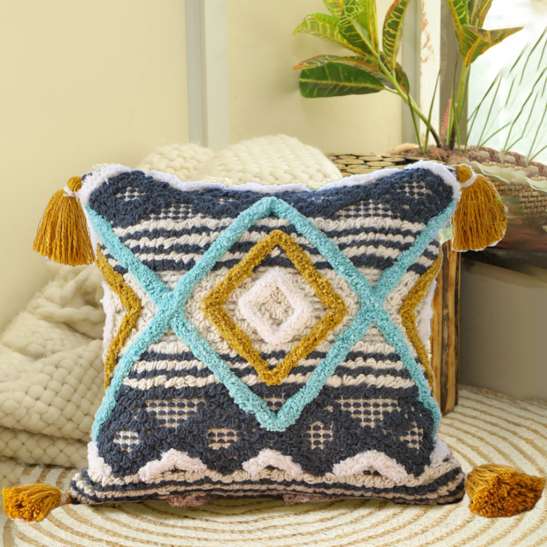 CUSHION COVER 100 % COTTON 20x20 Inches , MULTI COLOR