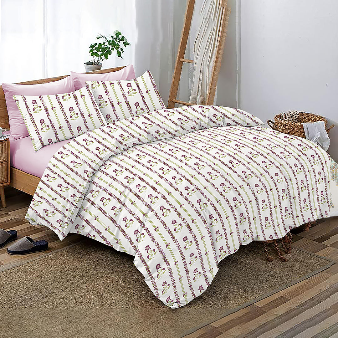 JAZZ 100% Cotton King Size Bedsheet, 160 TC, MAGENTA