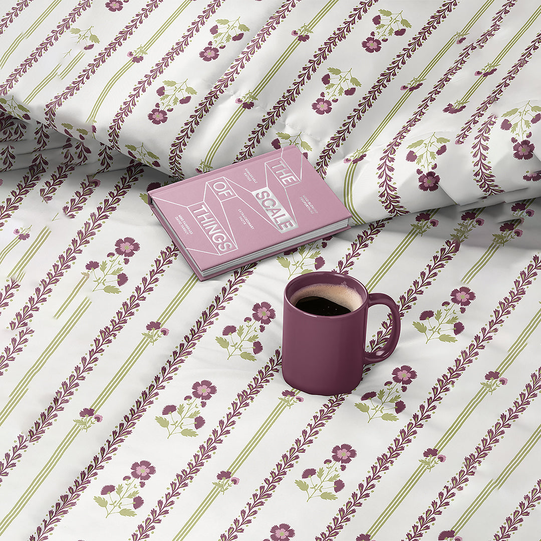 JAZZ 100% Cotton King Size Bedsheet, 160 TC, MAGENTA