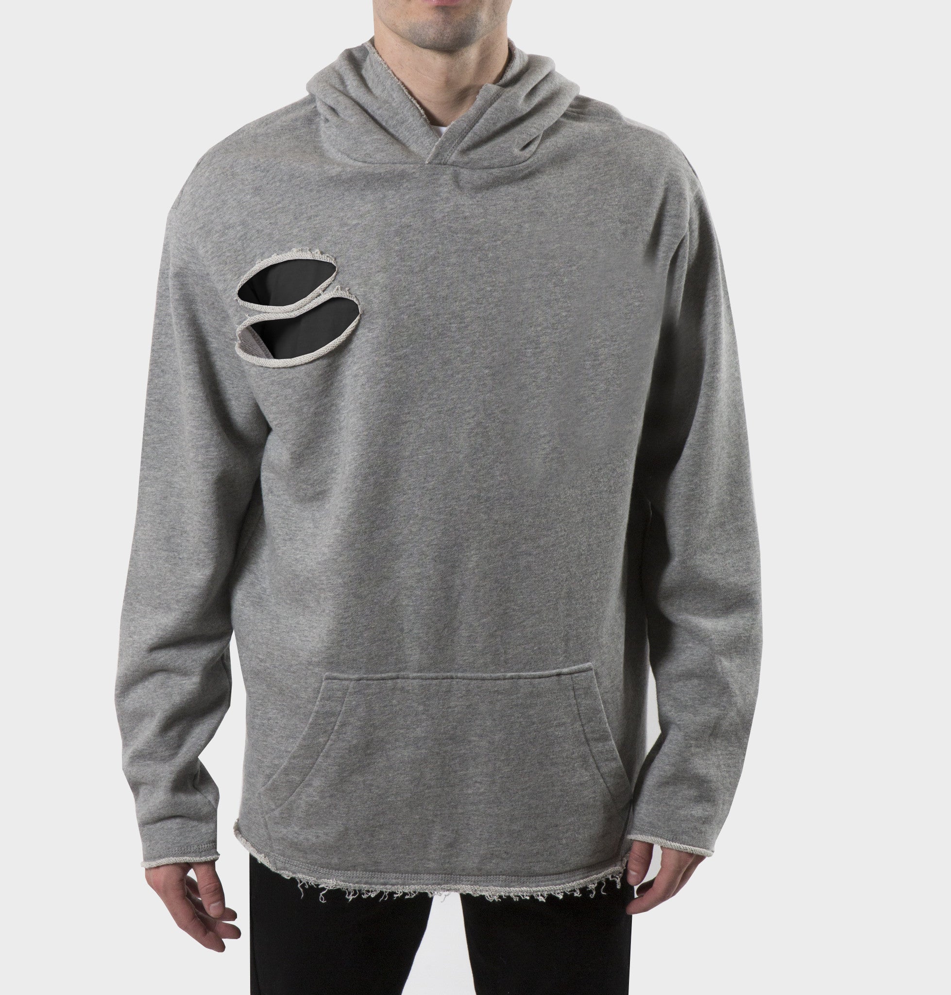 grey bleached hoodie