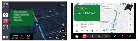 navigation carplay android auto