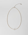 SAGA jewelry Tiny Pearl Crystal Necklace