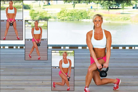 Curtsy Lunge with Kettlebell