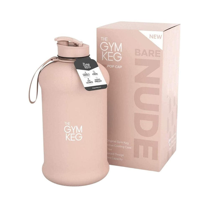 HYDRATE 1.3L Stainless Steel Water Bottle with Nylon Carrying Strap and  Leak-Proof Screw Cap, Pink