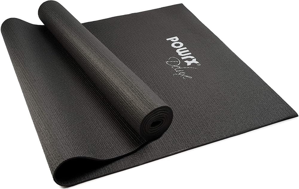 POWRX Yoga Mat 3-layer Technology incl. Carrying Strap + Bag