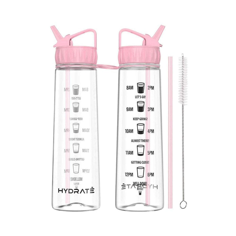 Stainless Steel 1.3 Litre Water Bottle Soft Pink BPA free Metal Gym Wa