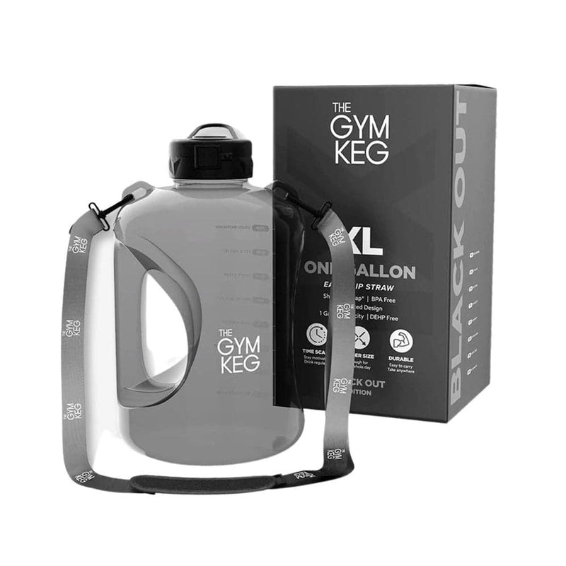 The Gym Keg Sports Water Bottle 2.2 L Insulated Half Gallon Carry Handle Big Water, Beige