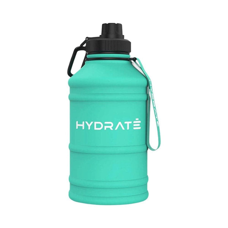 The Gym Keg Sports Water Bottle 2.2 L Insulated Half Gallon Carry Handle Big Water, Beige