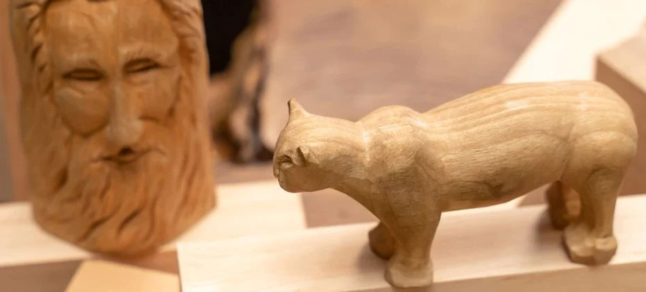 carved cat figure