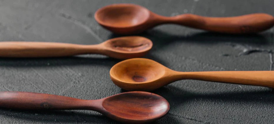 carved wooden spoons