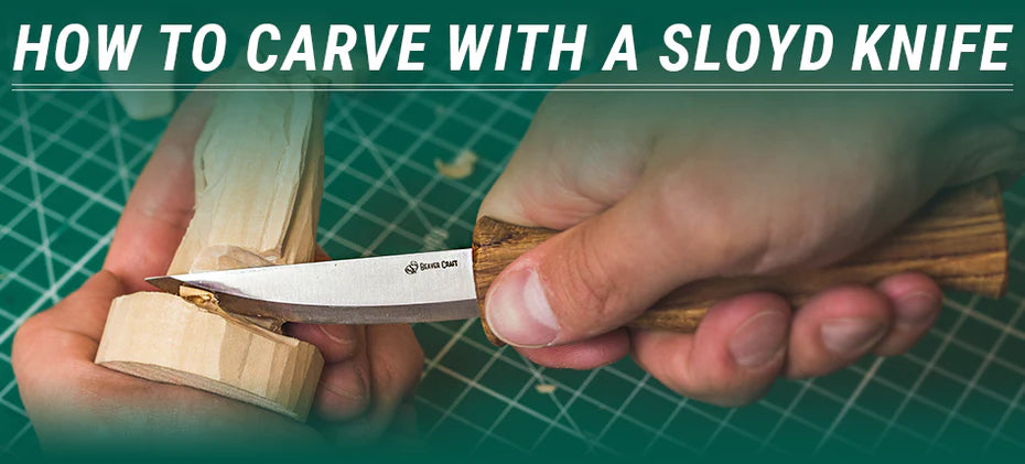 how to carve with a sloyd knife