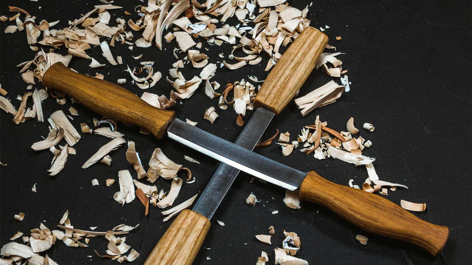 drawknife on a table