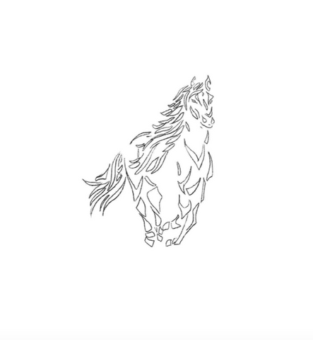 horse carving pattern