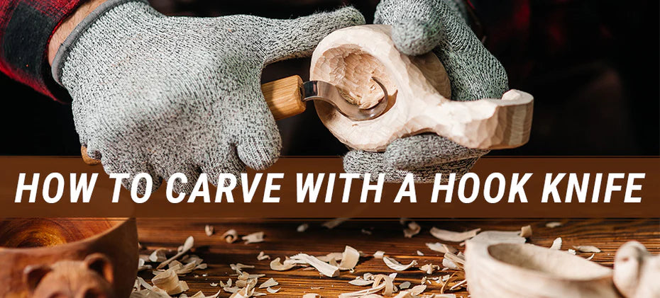 how to carve with a hook knife