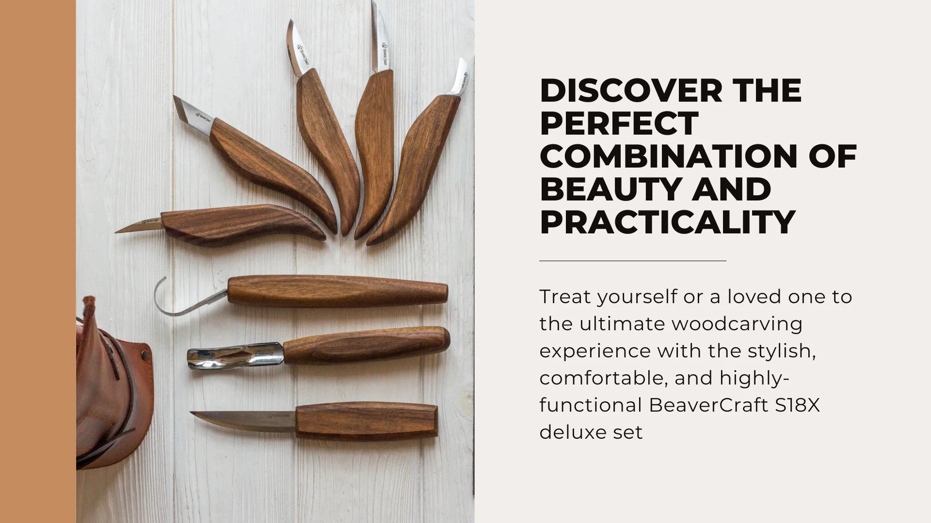 BeaverCraft Extended Wood Carving Set S18x Limited Edition, wood carving set