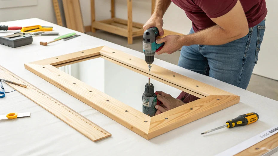 Attaching the Mirror to the Frame